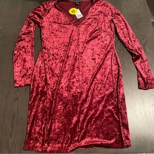 Forever 21 Plus red crushed velvet dress size 1X - new with tags NWT